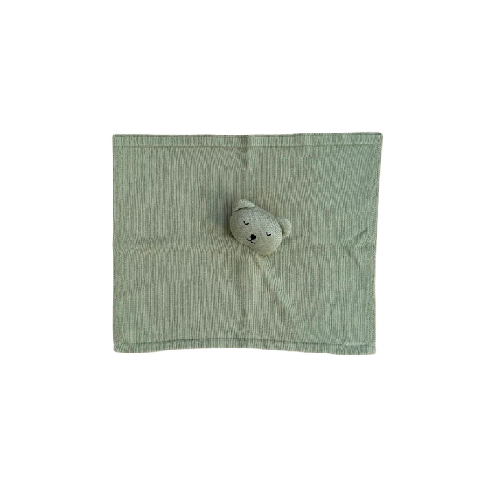 Bear baby and toddler comforter designed for soothing and reassurance