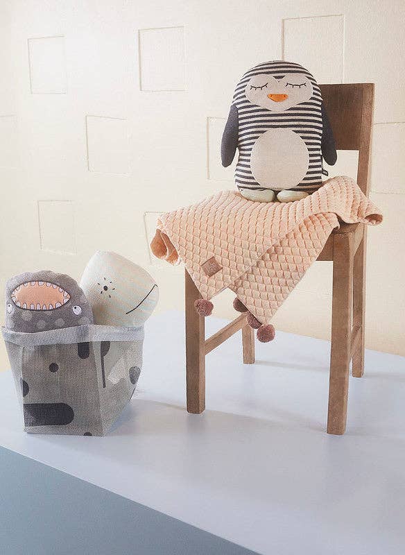 OYOY LIVING DESIGN - Penguin Pingo Cushion - White / Black (Final Sale)