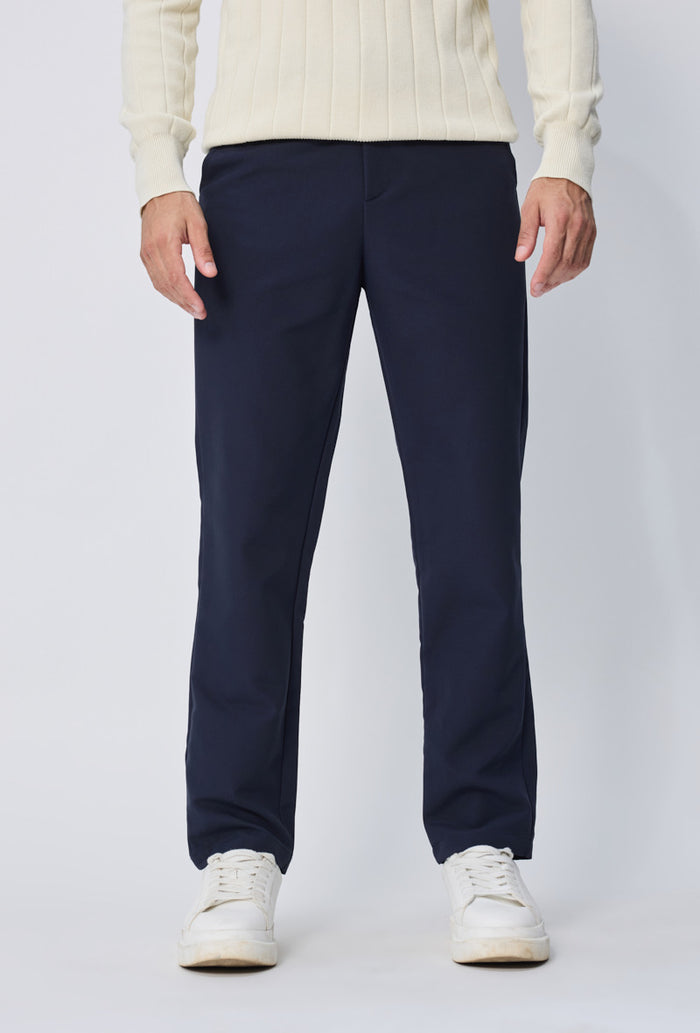 Pantalon à Pinces Bleu Marine