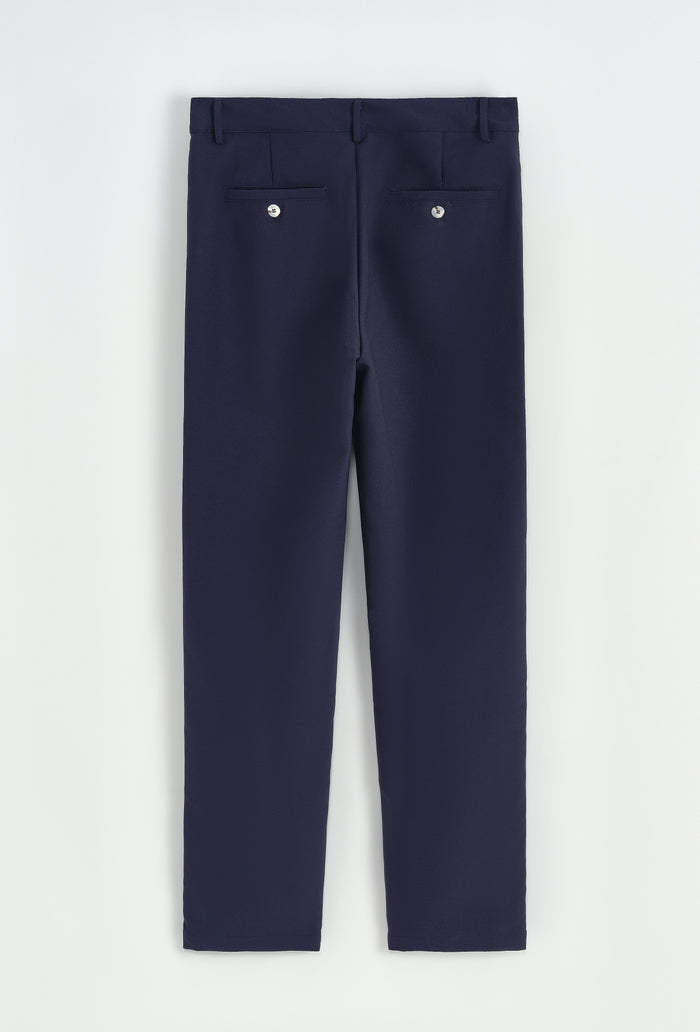 Pantalon à Pinces Bleu Marine