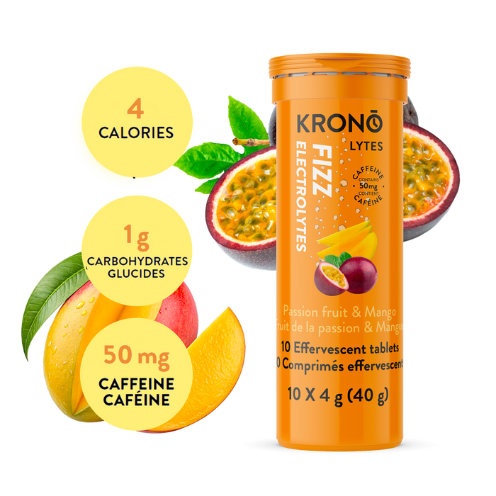 Passion Fruits & Mango Electrolyte Tabs with Caffeine