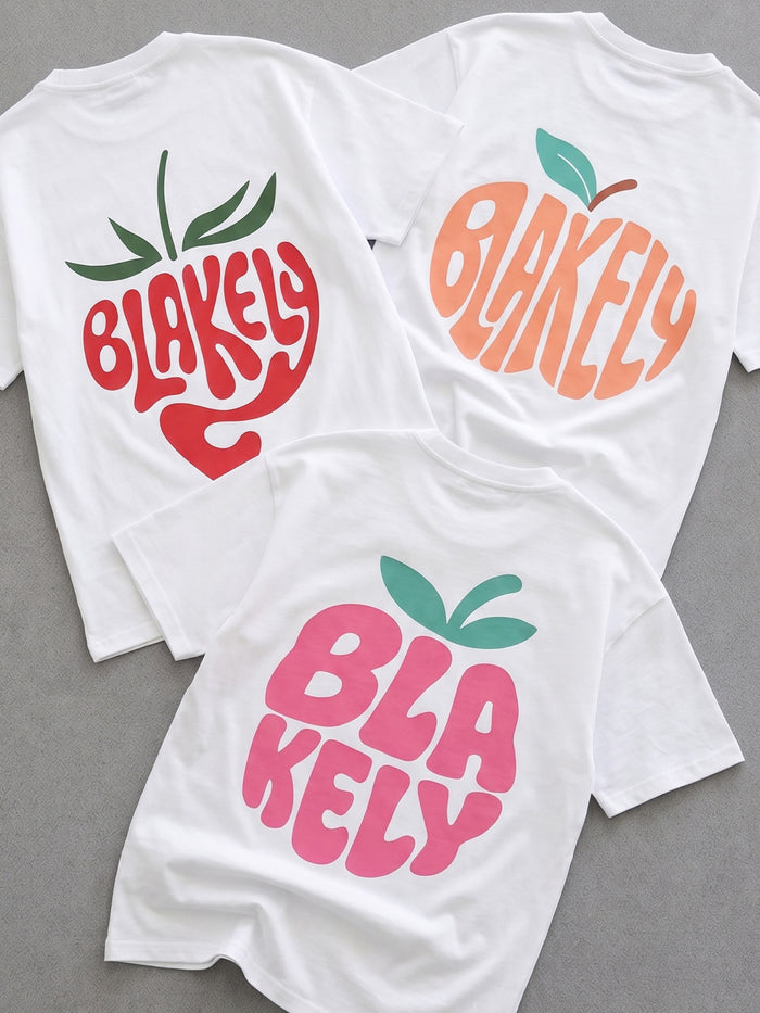 Peach Bubble Print Oversized T-Shirt - White