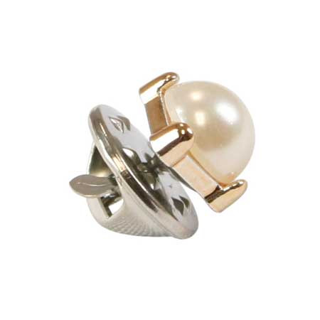 Pearl Tie Tack - Gold