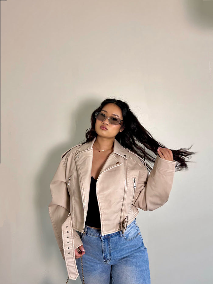 Perfecto Simili Cuir Taupe