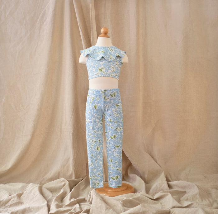 Petit Playa Petal Bikini Top in Hydrangea print, sun-safe UPF50+ swimwear for babies and girls — image 3