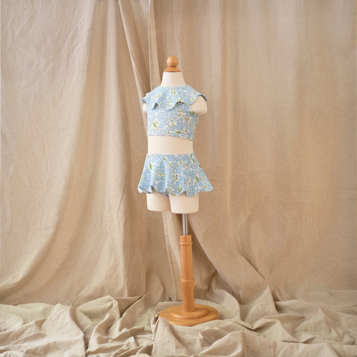 Petit Playa Petal Bikini Top in Hydrangea print, sun-safe UPF50+ swimwear for babies and girls — image 5
