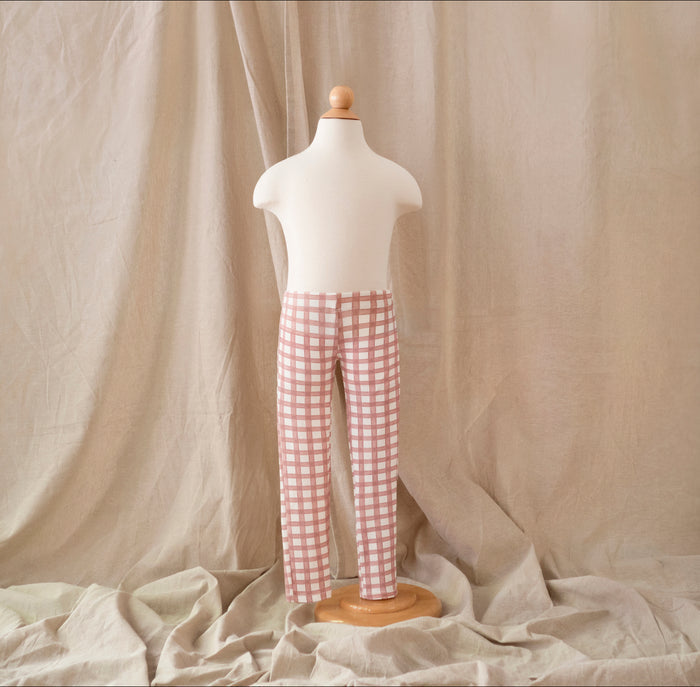 Petit Playa Petal Legging in Gingham print, sun-safe UPF50+ swimwear for babies and girls — image 2