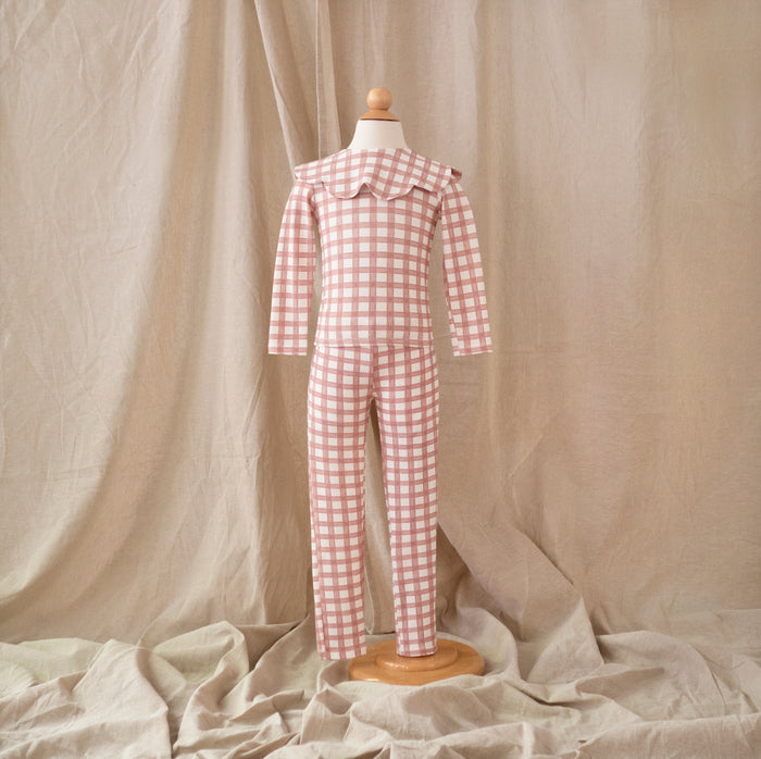 Petit Playa Petal Legging in Gingham print, sun-safe UPF50+ swimwear for babies and girls — image 5