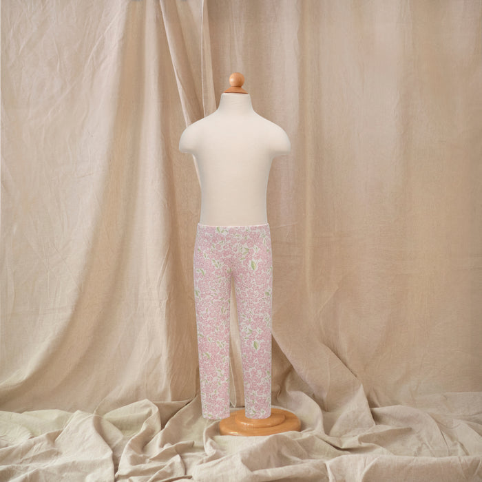 Petit Playa Petal Legging in Peony print, sun-safe UPF50+ swimwear for babies and girls