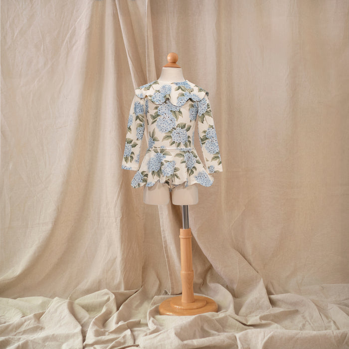 Petit Playa Petal Rashguard in Bloom print, sun-safe UPF50+ swimwear for babies and girls — image 3