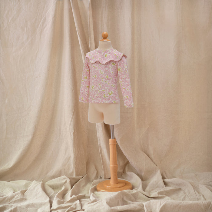 Petit Playa Petal Rashguard in Peony print, sun-safe UPF50+ swimwear for babies and girls — image 5