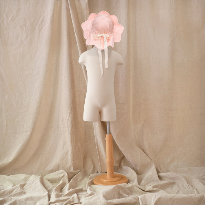 Petit Playa Petal Sun Hat in Fairy Pink print, sun-safe UPF50+ sun hat for babies and girls — image 2