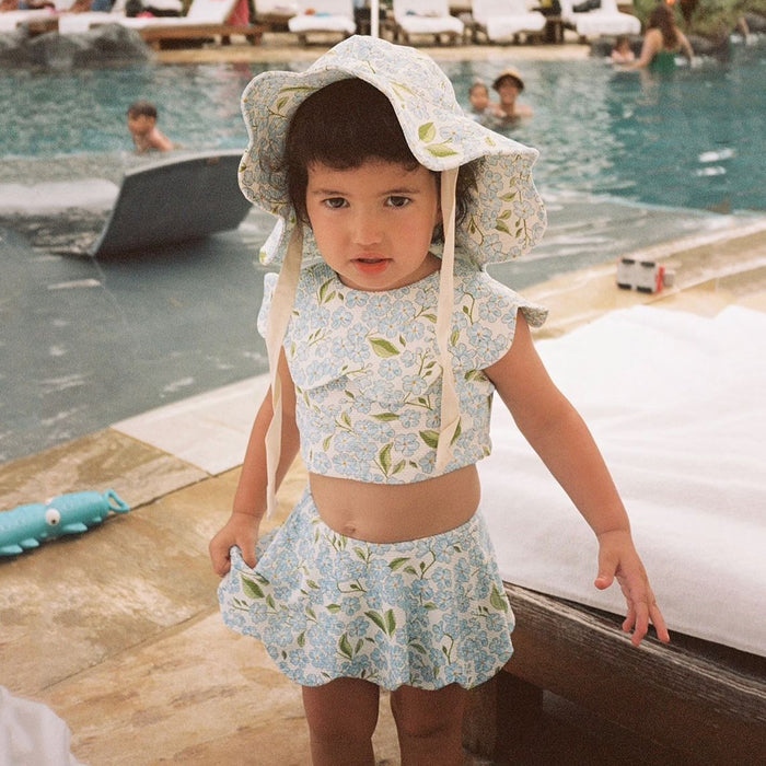 Petit Playa Petal Bikini Top in Hydrangea print, sun-safe UPF50+ swimwear for babies and girls — image 7