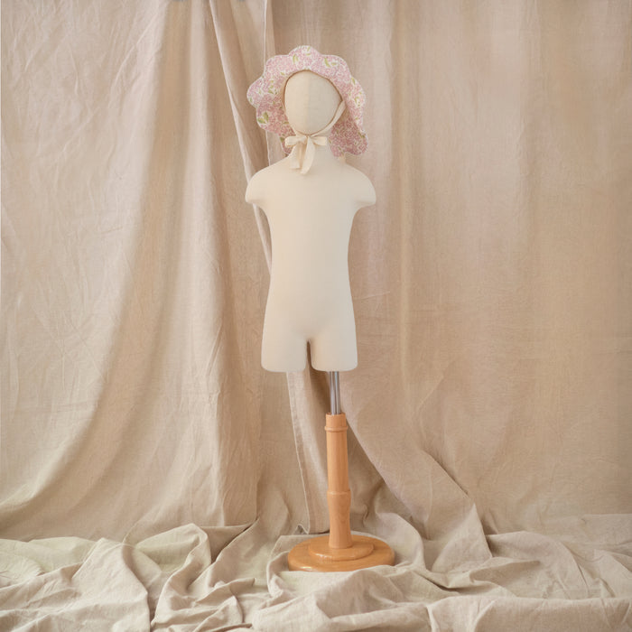 Petit Playa Petal Sun Hat in Peony print, sun-safe UPF50+ sun hat for babies and girls
