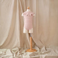 Petit Playa Petal Swimsuit in Gingham print, sun-safe UPF50+ swimwear for babies and girls