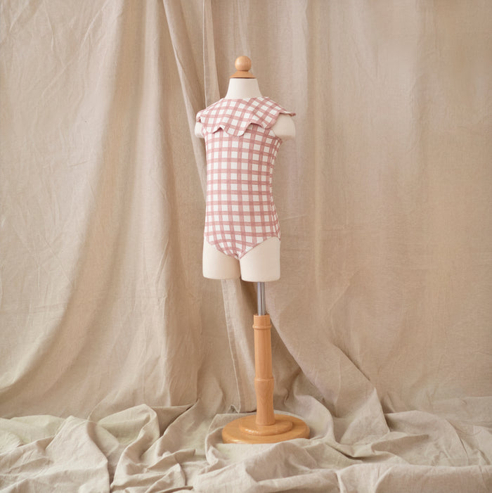 Petit Playa Petal Swimsuit in Gingham print, sun-safe UPF50+ swimwear for babies and girls — image 3