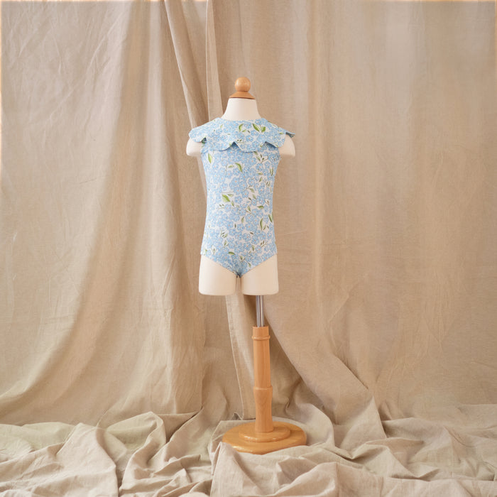 Petit Playa Petal Swimsuit in Hydrangea print, sun-safe UPF50+ swimwear for babies and girls — image 2
