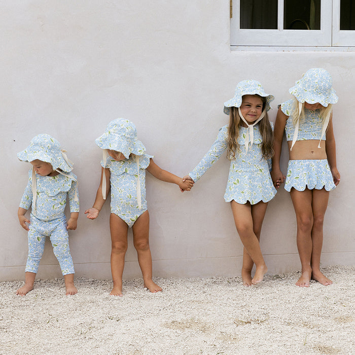 Petit Playa Petal Swimsuit in Hydrangea print, sun-safe UPF50+ swimwear for babies and girls — image 6
