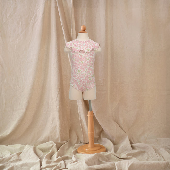 Petit Playa Petal Swimsuit in Peony print, sun-safe UPF50+ swimwear for babies and girls — image 2