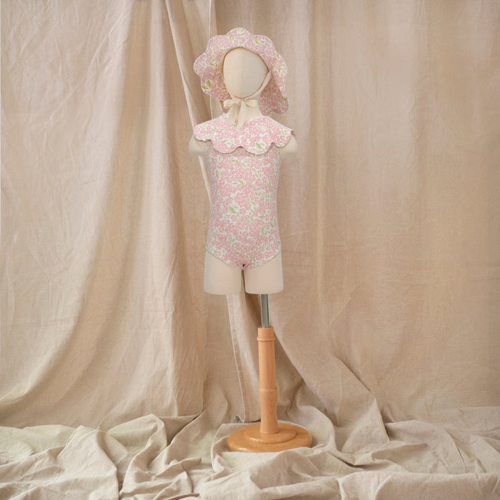 Petit Playa Petal Swimsuit in Peony print, sun-safe UPF50+ swimwear for babies and girls — image 3