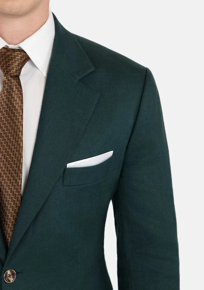 Hudson Phthalo Green Linen Suit - SARTORO