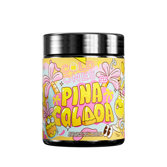 Supplement facts label showing vitamins, nootropics, and ingredients including caffeine, L-Theanine, and fruit extracts.