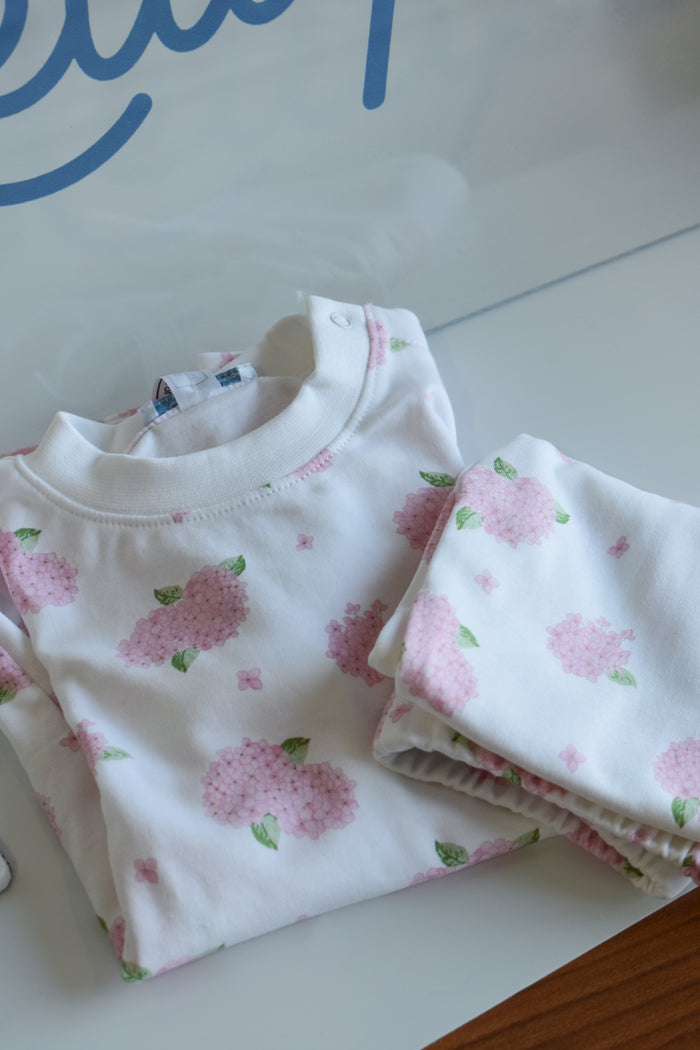 Pink Hydrangeas Pajama Set