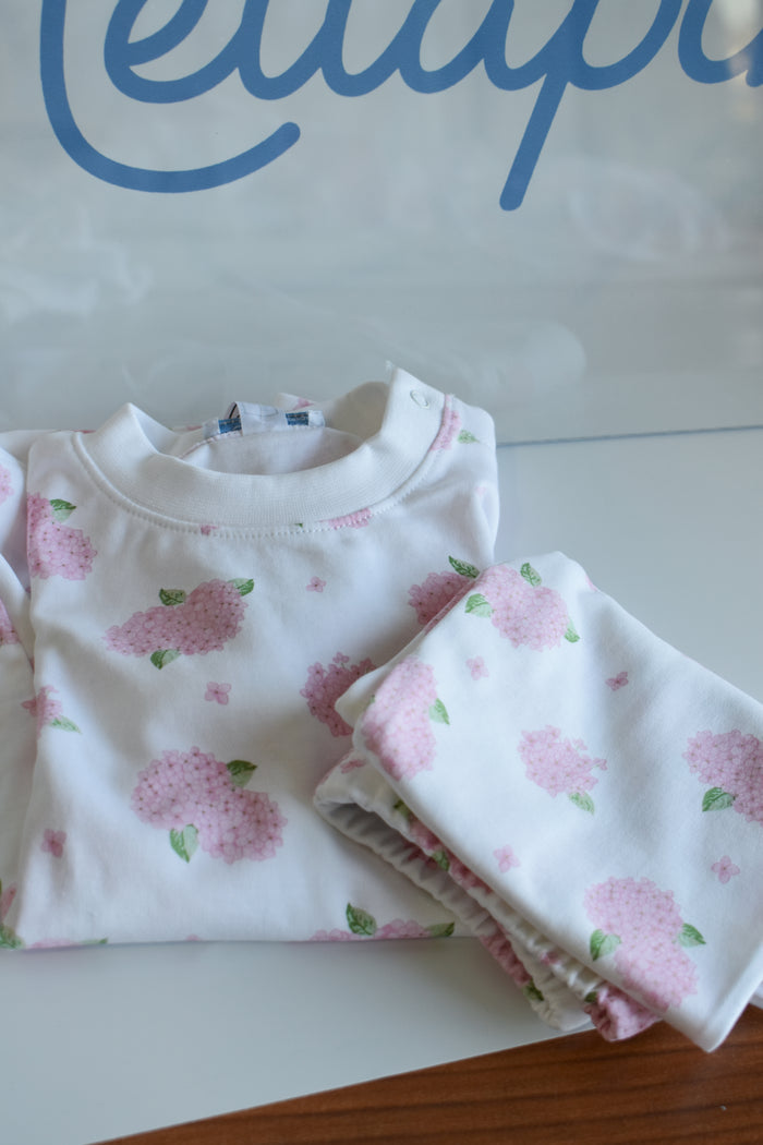 Pink Hydrangeas Pajama Set