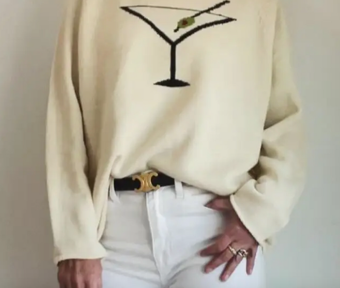 Pink Pineapple Acrylic Sweater