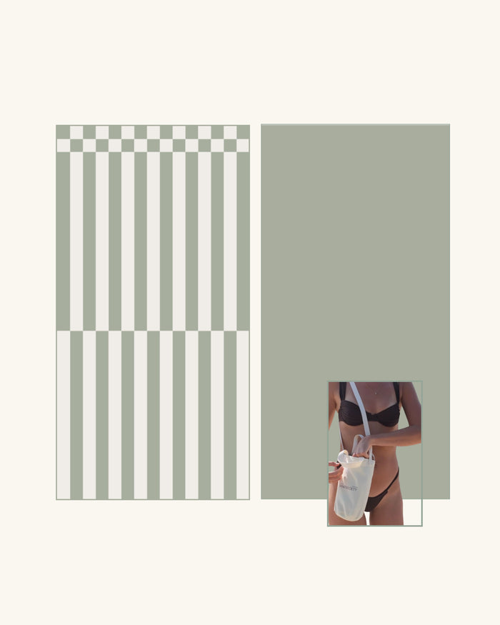 Pistachio sand-free beach towel, Sand Society