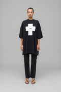 "POINT ZERO" OVERSIZED T-SHIRT WASHED BLACK - 032c