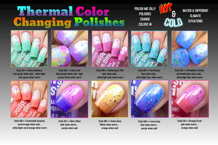 Polish Me Silly Thermal Color Changing Nail Polish - Lilac Lover