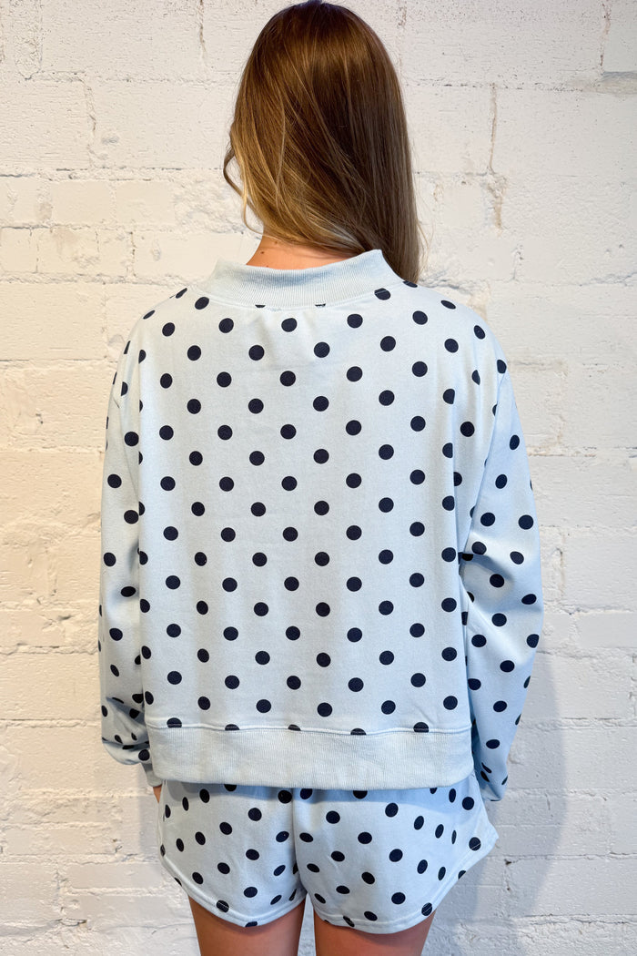 Polka Party Sweatshorts Back, adeline boutique, dallas boutique, boutique