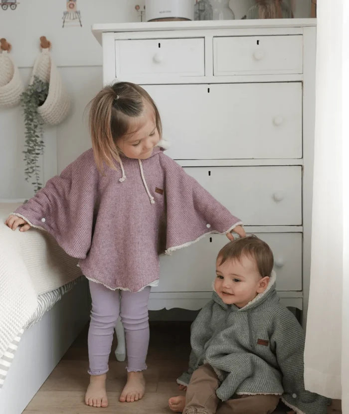 Poncho tricot évolutif