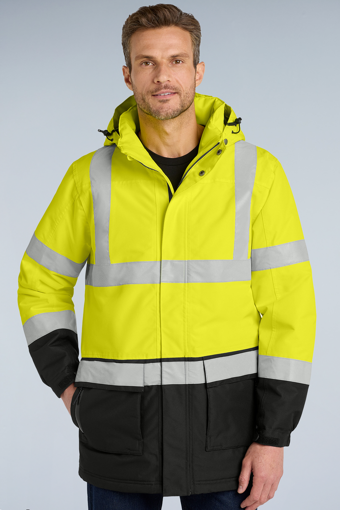 Port Authority® ANSI 107 Class 3 Safety Heavyweight Parka | J799S - The Lemon Print & Design Studio