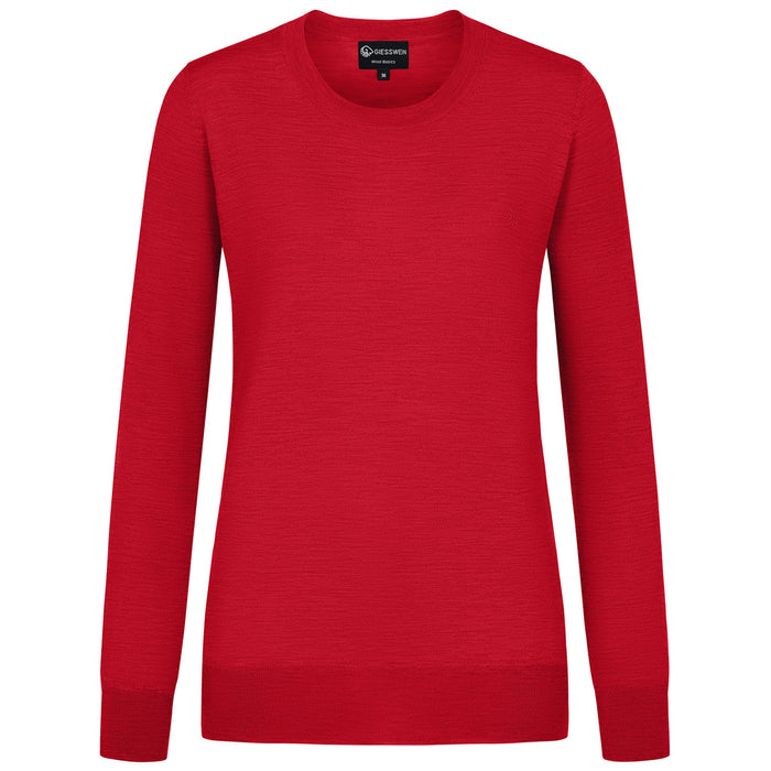 Giesswein Crew Neck cotton Women - flamme rouge 343