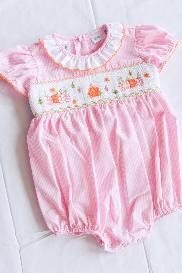 Pumpkin Patch Princess Smocked Bubble