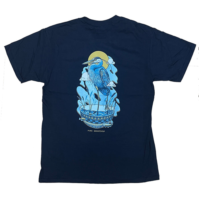 Pure Avis T-Shirt Navy heron pure boardshop