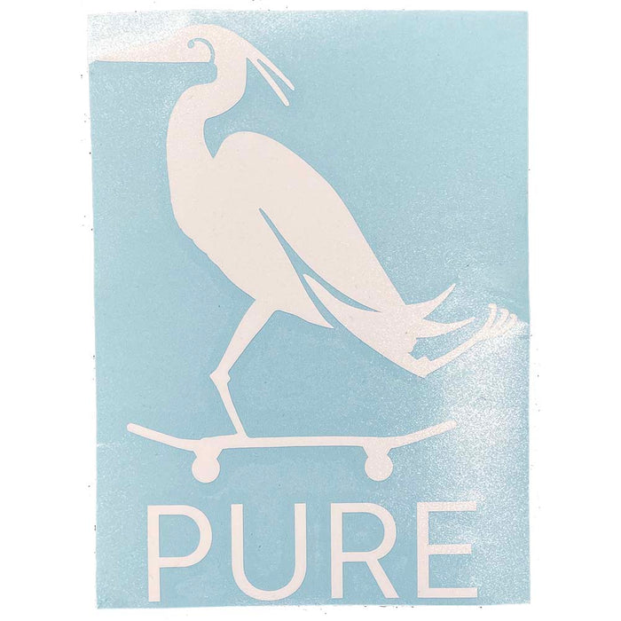 Pure Heron Die Cut Sticker - Pure Boardshop