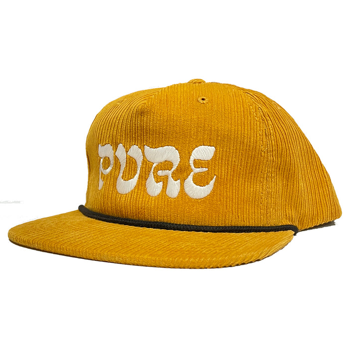 Pure Lazy Corduroy Snapback Hat Dijon pure boardshop