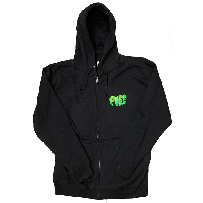 Pure Muzak Zip Hoodie Black pure boardshop