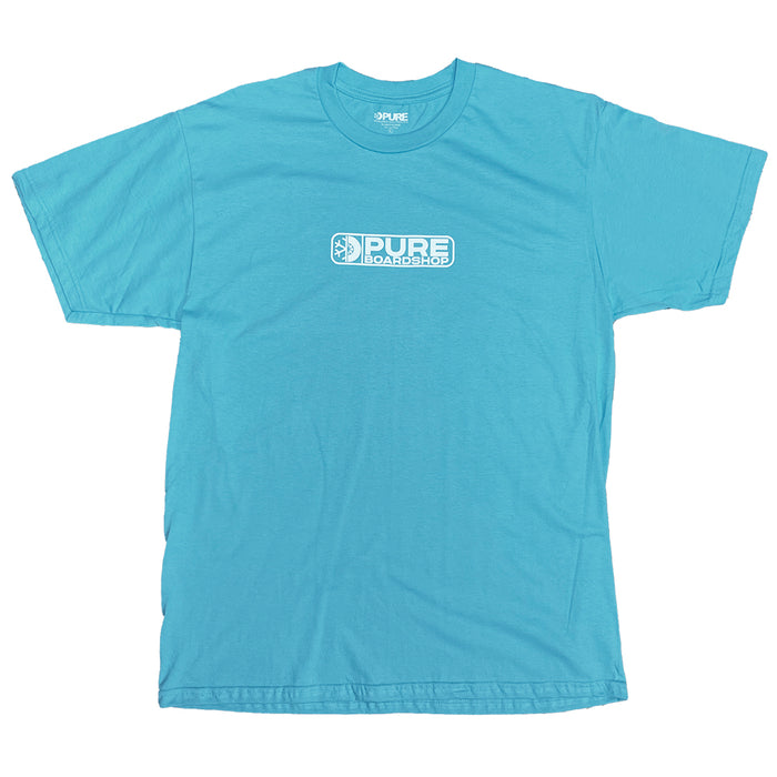 Pure Pill Logo T-Shirt Lagoon Blue pure boardshop