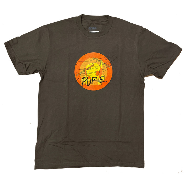 Pure X Connor Lash Short Sleeve T-Shirt olive pure boardshop