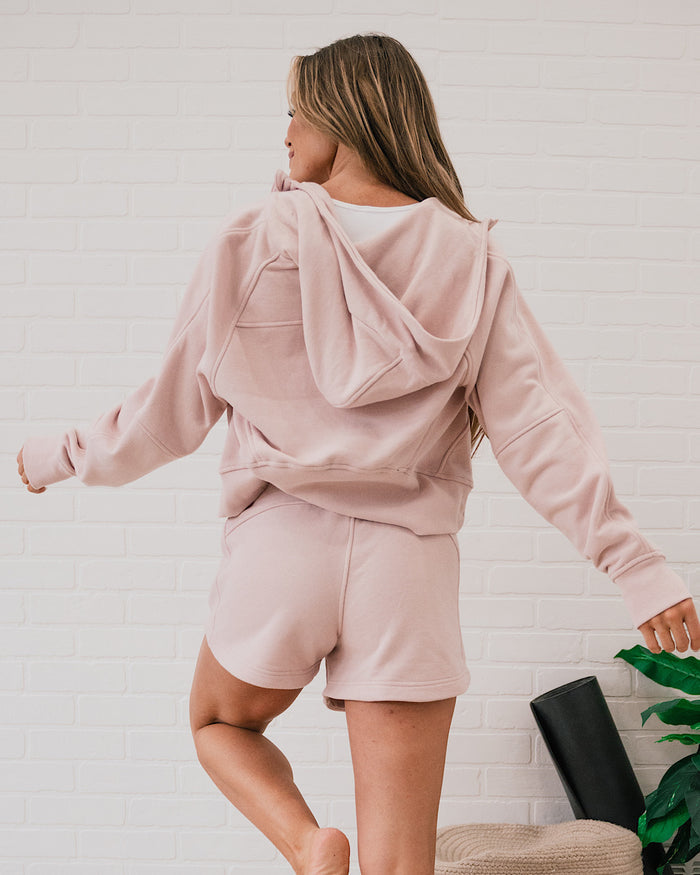 Rae Mode Full Zip Hoodie - Baby Pink  Rae Mode