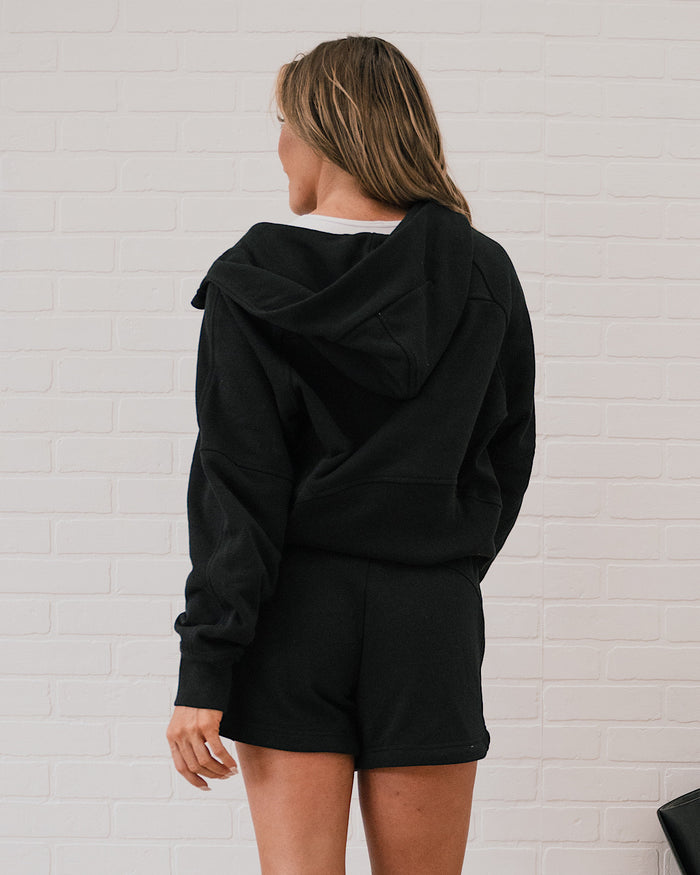 Rae Mode Half Zip Hoodie - Black  Rae Mode