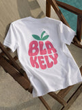 Raspberry Bubble Print Oversized T-Shirt - White