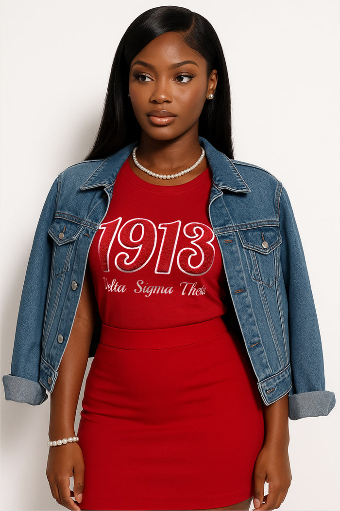 Red 1913 DST Chenille Tee