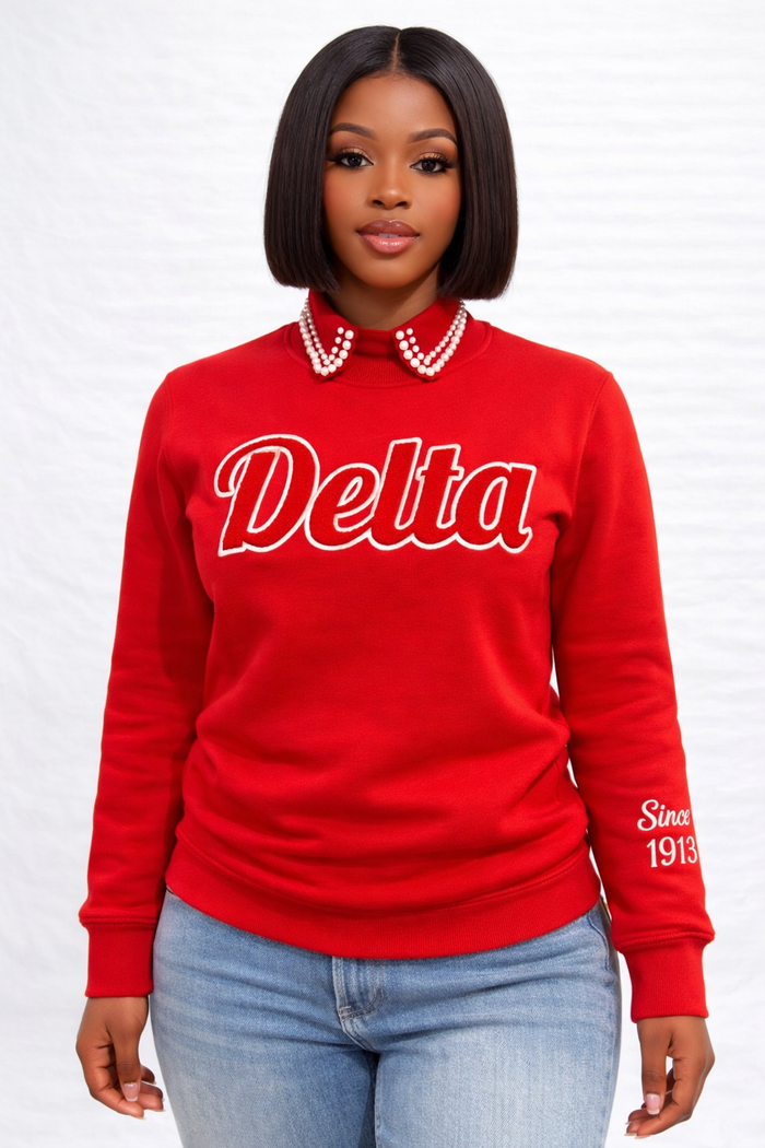 Red Delta Since 1913 Chenille Sweatshirt