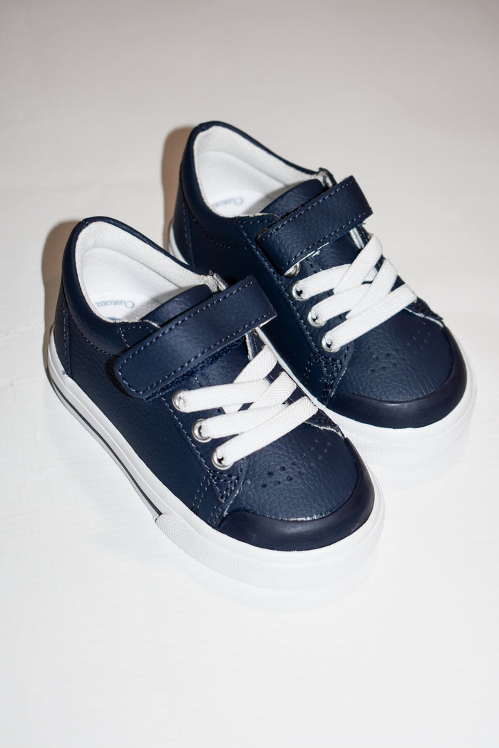 Reese Navy Leather Sneaker