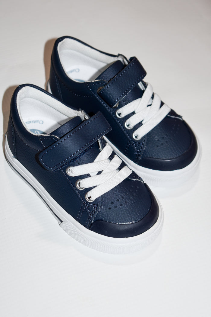 Reese Navy Leather Sneaker